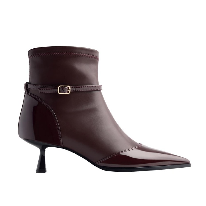 Gioseppo, Botine cu toc kitten Caspian, Maro