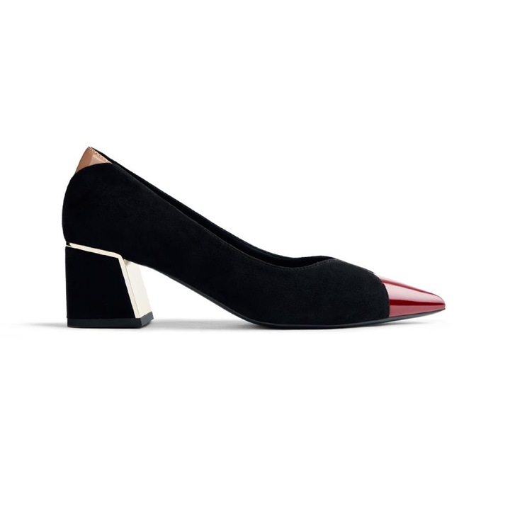 Gioseppo, Pantofi cu model colorblock Corcoran, Negru