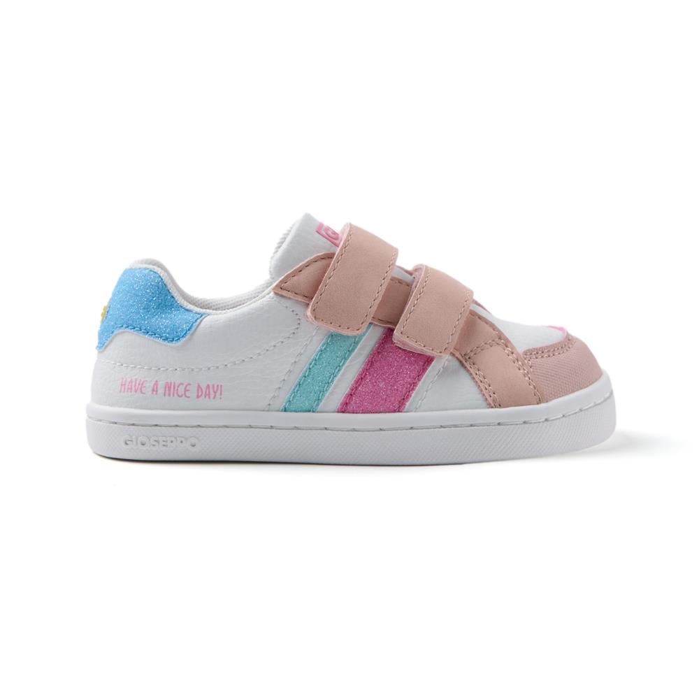 Gioseppo, Pantofi sport de piele ecologica cu velcro Encorse, Multicolor, 22 EU