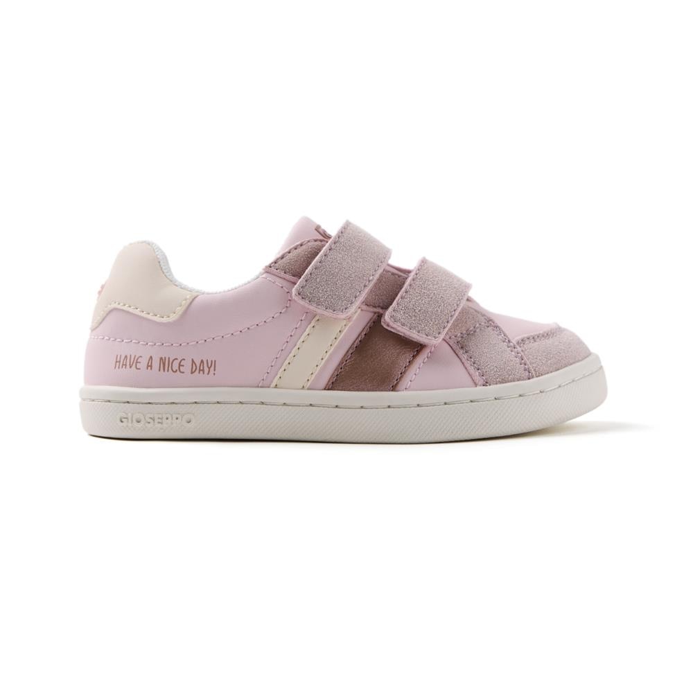 Gioseppo, Pantofi sport de piele ecologica cu velcro Encorse, Roz, 21 EU