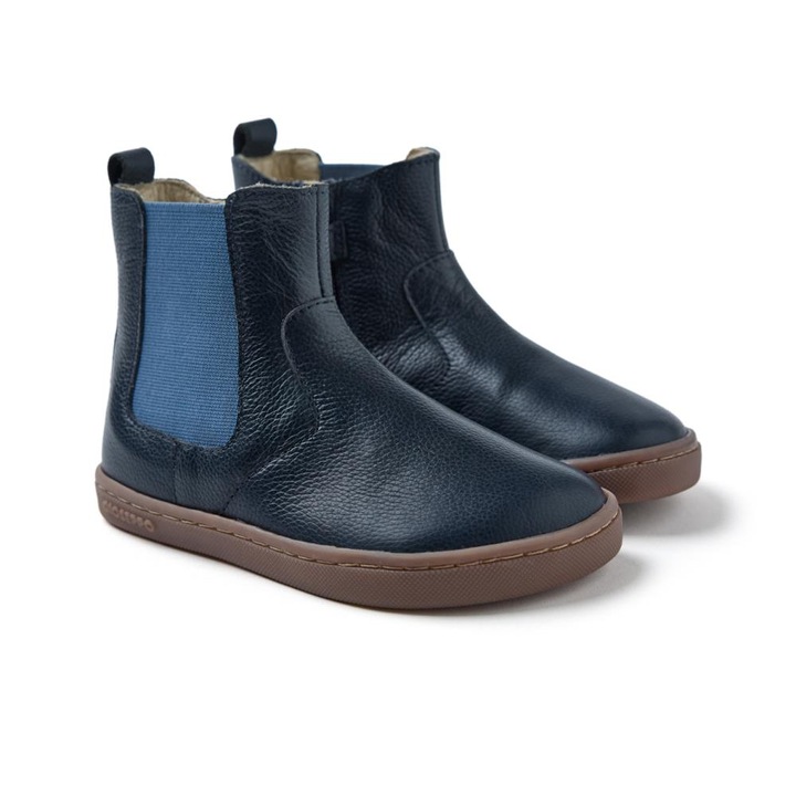 Gioseppo, Ghete de piele cu segment din material textil Haslett, Bleumarin, 34 EU