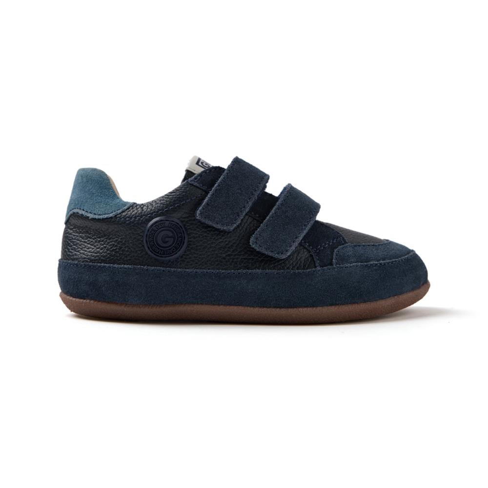Gioseppo, Pantofi sport de piele si piele intoarsa Onekama, Bleumarin, 30 EU