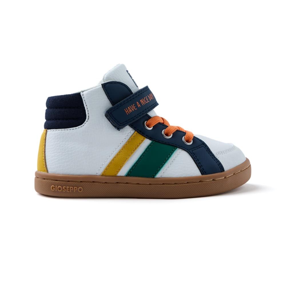 Gioseppo, Pantofi sport cu velcro si talpa plata Chatfield, Alb, 31 EU