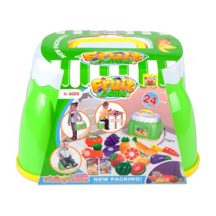 Set de legume si fructe intr-o valiza 27x17x19 cm Verde