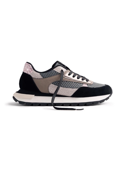 Gioseppo, Скосени маратонки Funkley с кожа и мрежа, Черен