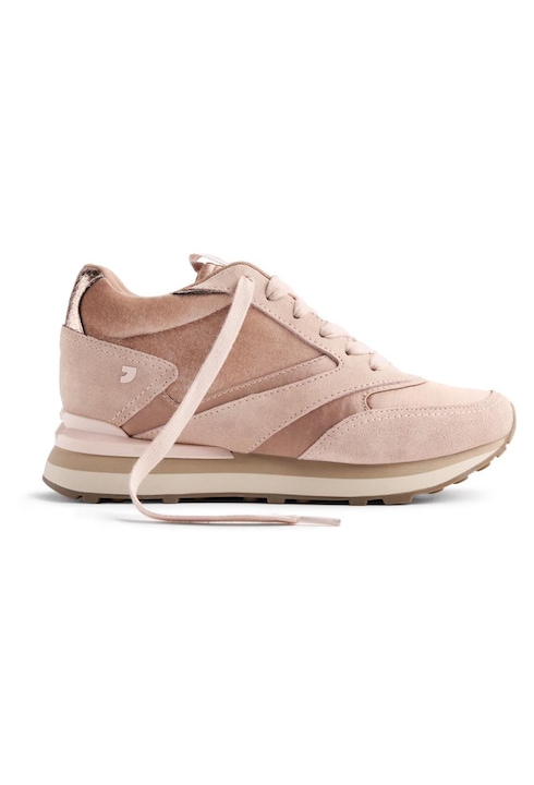 Gioseppo, Pantofi sport wedge de piele intoarsa, Bej