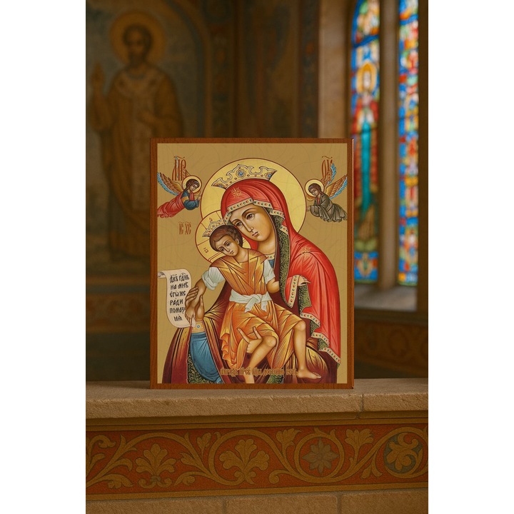 Православна икона на Света Богородица, 40x30 см