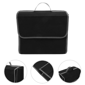 CargoMaster Secure – Geanta Organizator Portbagaj cu Prindere, Velcro, Multifunctionala, Pliabila, Potrivire Universala, Rezistenta la Uzura, Potrivita pentru Bagaje, Usor de Utilizat, Potrivita pentru orice Masina, 27x33cm, Negru