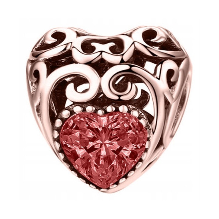 Talisman, Larezo, Argint 925, Zirconiu, Cadou Ideal Pentru Femei, Decorativ, Recomanda Evitarea Zgarieturilor, Contactului Cu Produse Chimice, Detergenti Suprafete Abrasive, Fara Inchidere, 1 x Cutie Pentru Bijuterii Premium, 11 x 9 x 11 mm, Roz