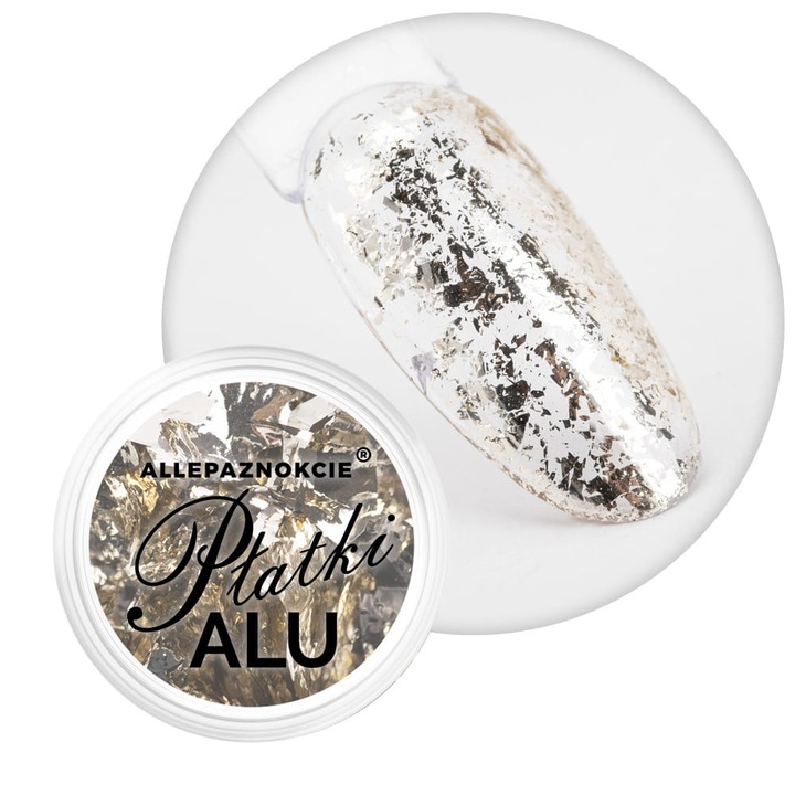 Praf metalic pentru unghii, Allepaznokcie, Nr 9, 7 culori, 0.2 g