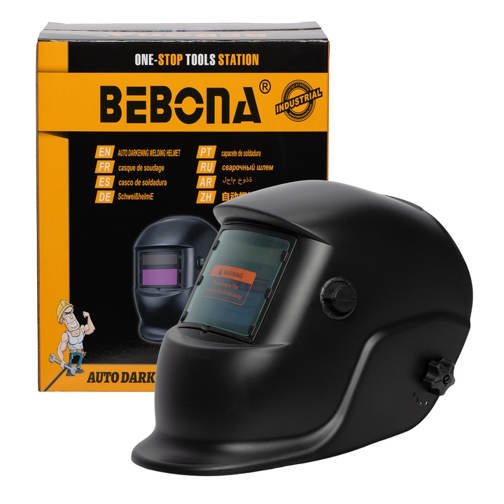 Masca de sudura automata Bebona WT10008, DIN 9-13, negru, 93x43 mm