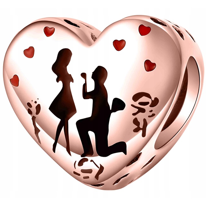 Set Talisman, Larezo, Argint 925, Fara Pietre, Cadou Ideal Pentru Femei, Decorativ, Recomanda Evitarea Zgarieturilor, Contactului Cu Produse Chimice, Detergenti Suprafete Abrasive, Fara Inchidere, Cutie Pentru Bijuterii Premium, 7 x 10 x 10 mm, Roz