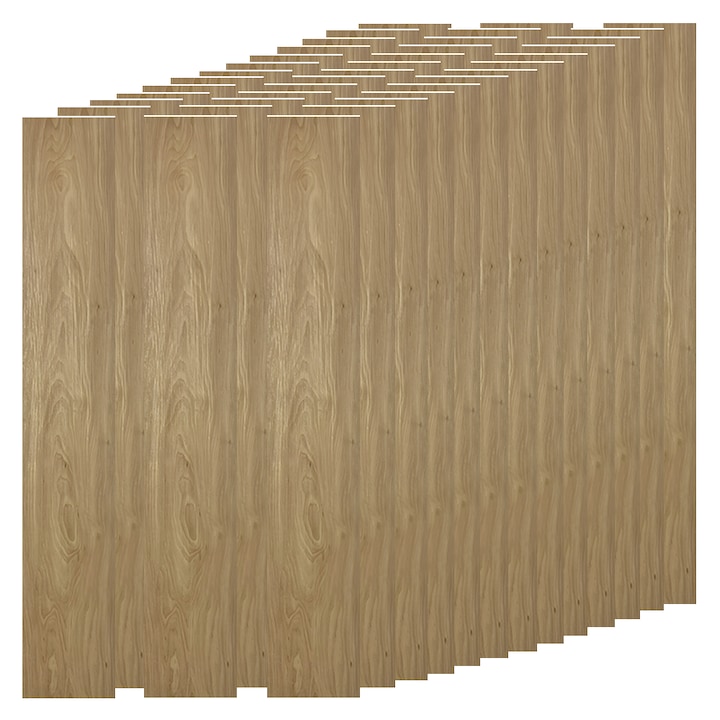 Комплект от 36 самозалепващи се подови плочки Teno, PVC, влагоустойчиви, кафяви, 91,44x15,24 см