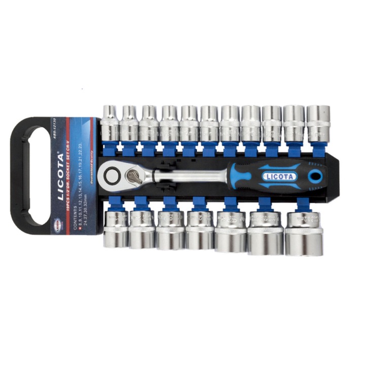 Set chei tubulare, 1/2 Zoll, 19 piese, industrial