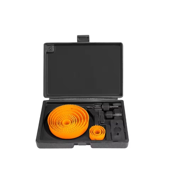 Freze profesionale pentru gaurit lemn si rigips, 16 piese, diametru 19-127 mm