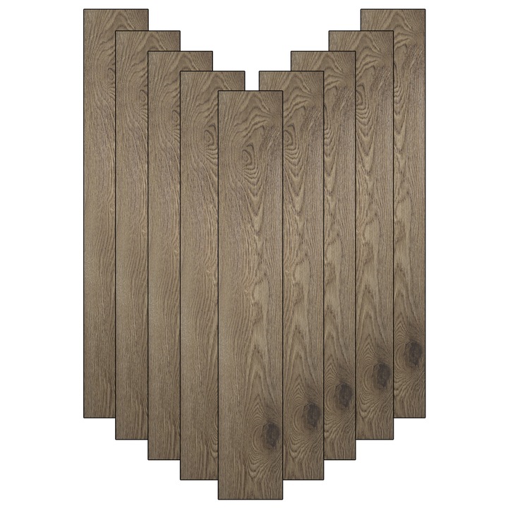 Set 36 placi PVC autoadezive pentru podea imitatie lemn NEXTLY, waterproof, usor de montat, maro, 91.44x15.24cm, 5mp