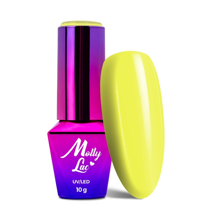 Oja hibrida MollyLac Welcome to Ibiza Sunshine Heat 10g Nr 118, neon-citron