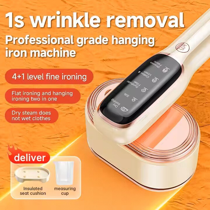 Fier de Calcat cu Aburi Portabil Profesional – Mini Aparat Pliabil din Titan pentru Haine cu 5 viteze