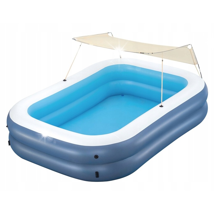 Felfújható medence árnyékolóval 254x178x140cm, Bestway, 778l, komplett szett