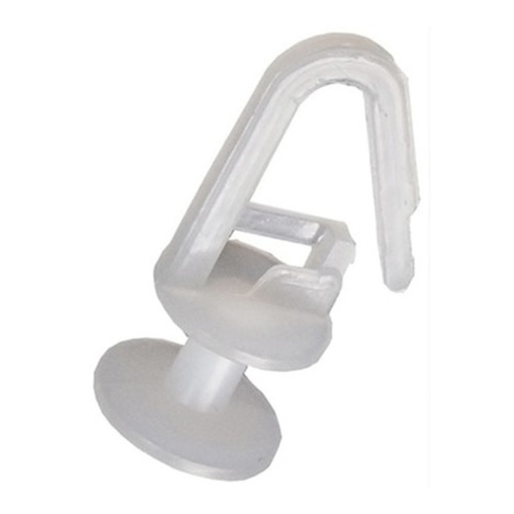 Carlige pentru perdea, LGCHome®, talpa rotunda, alb, 100 buc/set