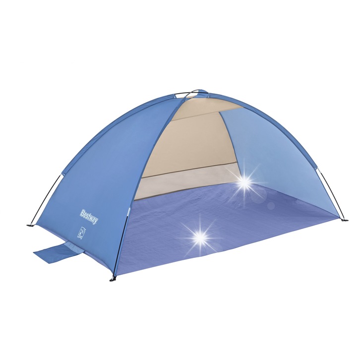 Bestway Beach Ground 2 összecsukható strandsátor, 200x120x95cm, UPF80, szállítható, kék