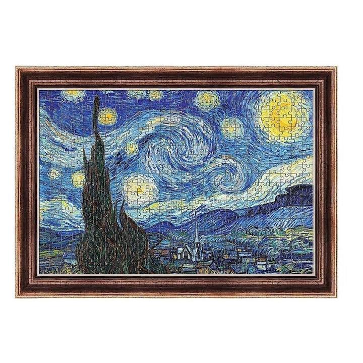 Trefl 500 db-os puzzle kerettel - Csillagos éj, Van Gogh (37544)