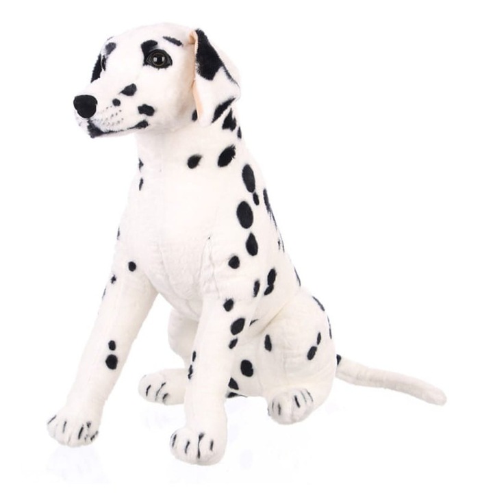 Catel de plus realist, Dalmatian, alb/negru, 75 cm