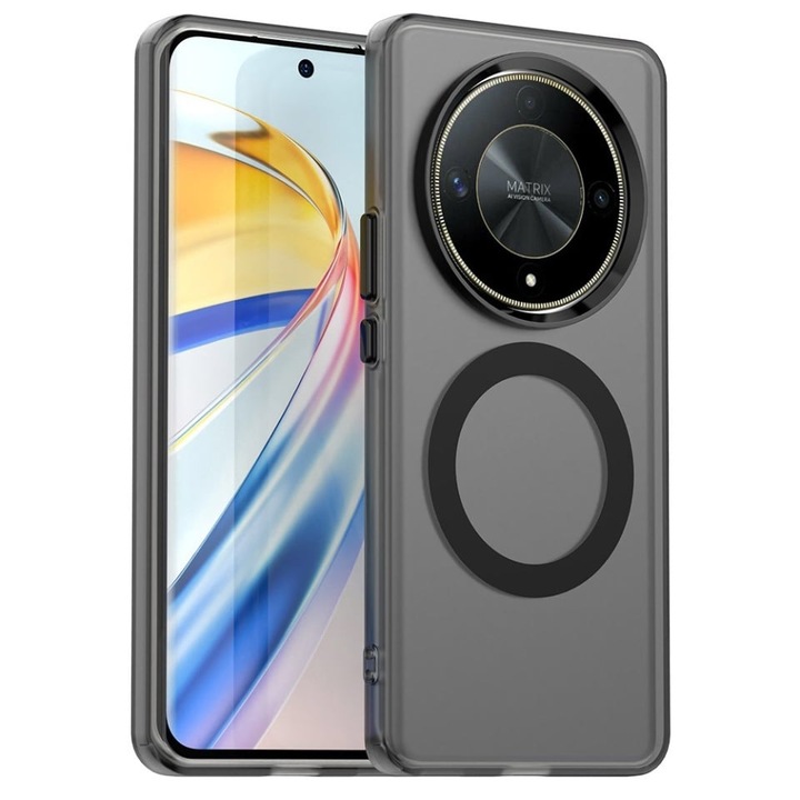 Husa pentru Honor Magic6 Lite, SKYDDAR INOVATION, CandyCase, Magsafe, set cu sticker, Negru