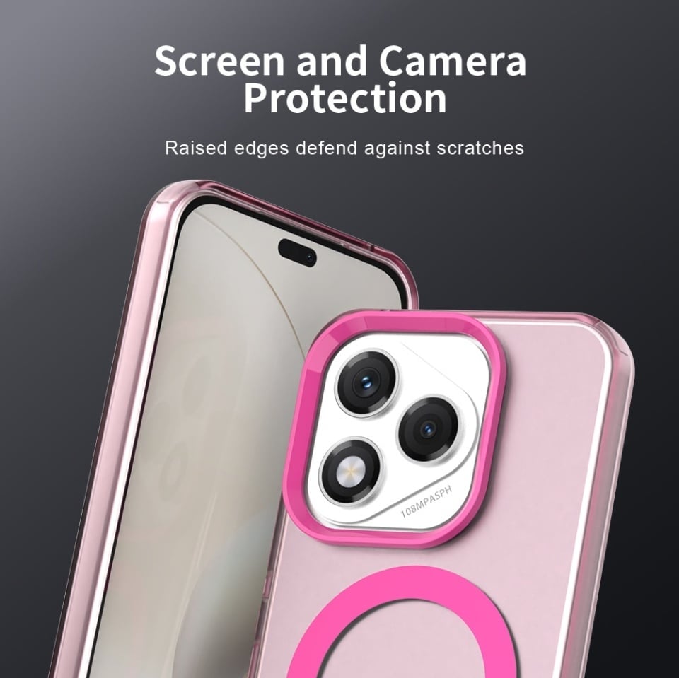 Husa pentru Honor 400 Lite, SKYDDAR INOVATION, CandyCase, Magsafe, set cu sticker, Roz