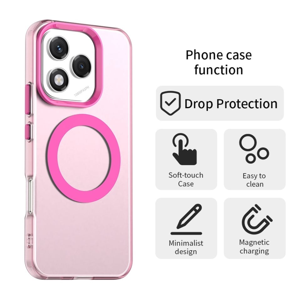 Husa pentru Honor 400 Lite, SKYDDAR INOVATION, CandyCase, Magsafe, set cu sticker, Roz