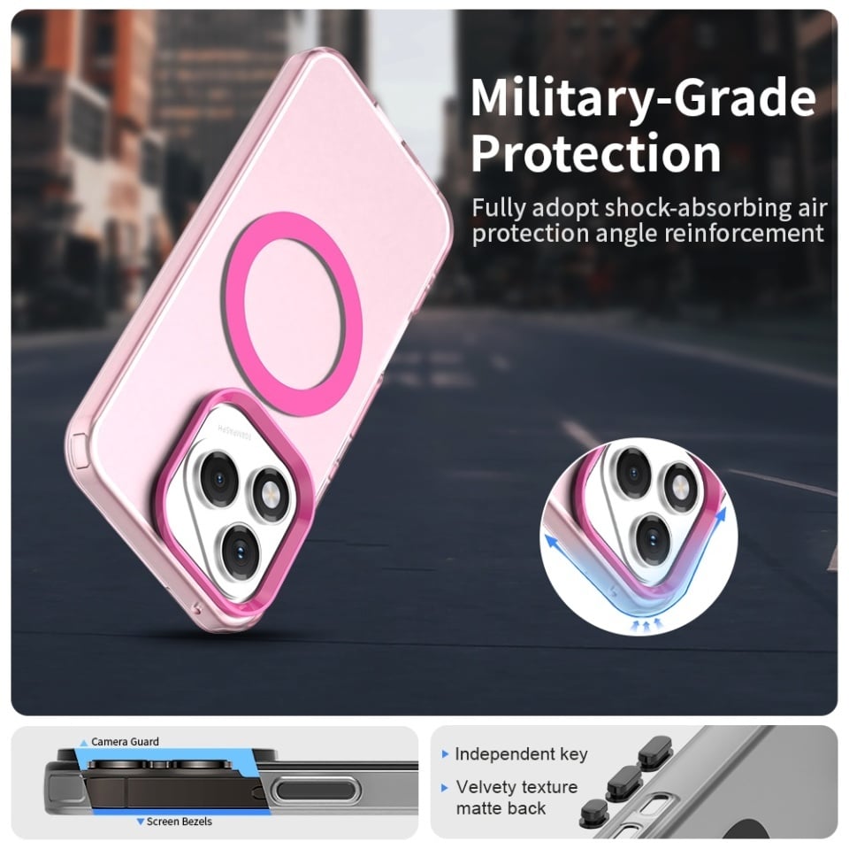 Husa pentru Honor 400 Lite, SKYDDAR INOVATION, CandyCase, Magsafe, set cu sticker, Roz