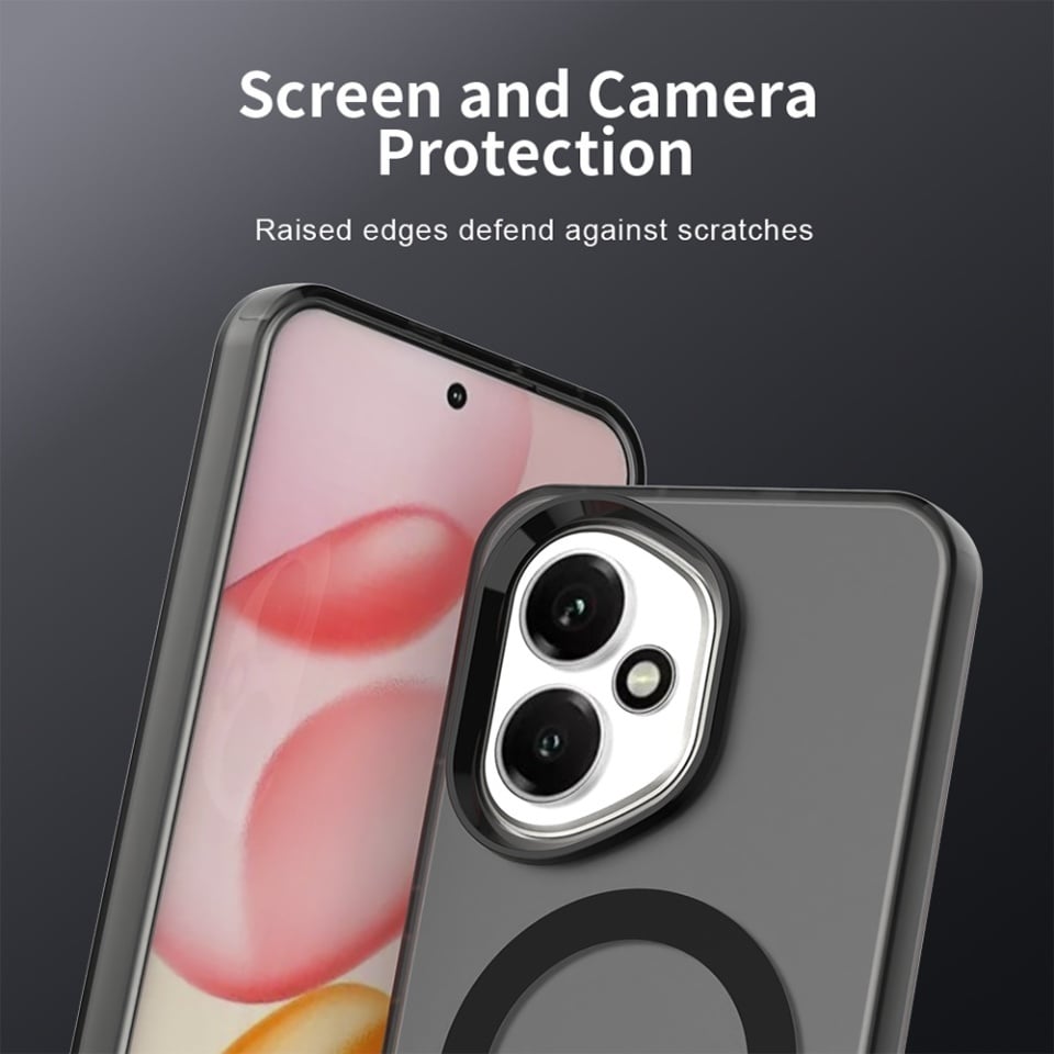 Husa pentru Honor 400, SKYDDAR INOVATION, CandyCase, Magsafe, set cu sticker, Negru