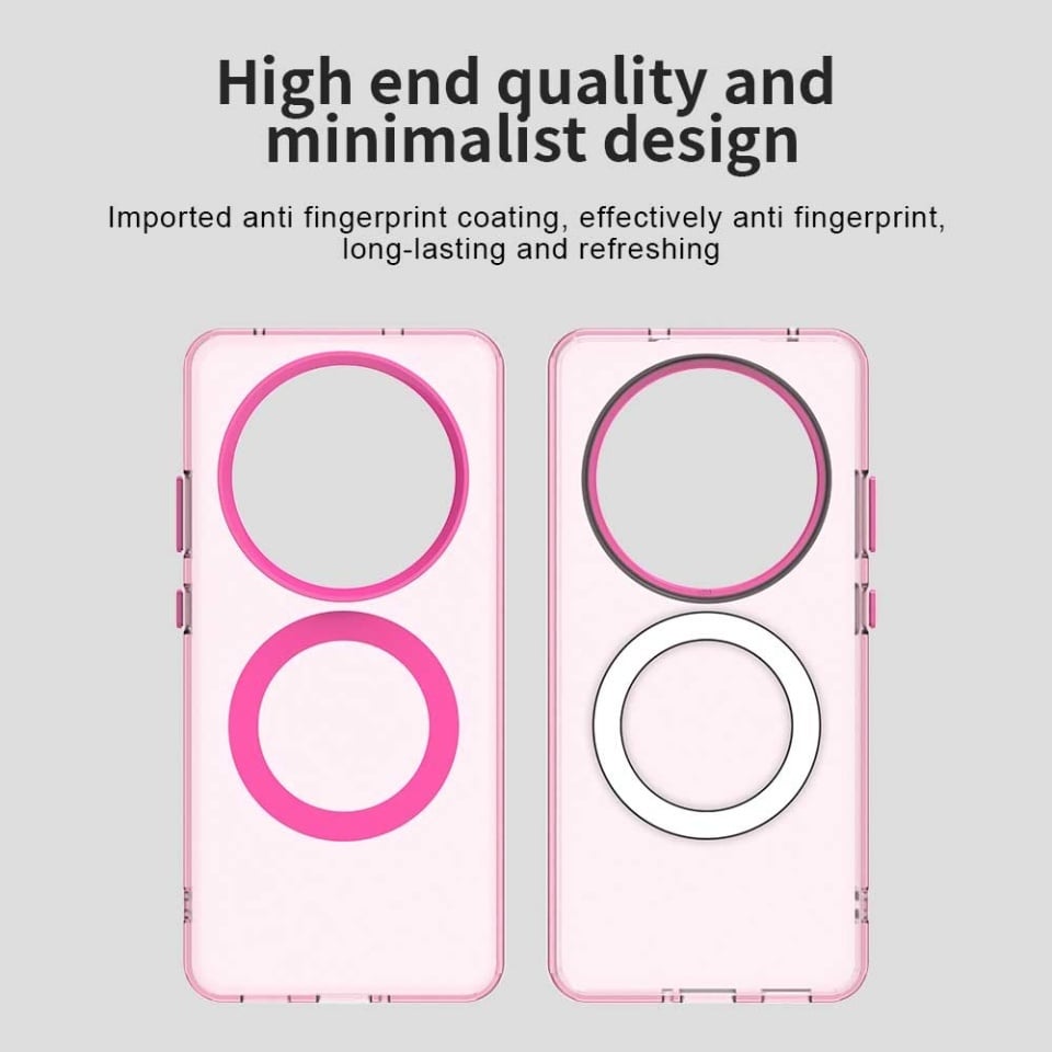 Husa pentru Oppo Reno12 F 5G / Reno12 FS 5G / Reno12 F 4G / Reno12 FS 4G, SKYDDAR INOVATION, CandyCase, Magsafe, set cu sticker, Roz