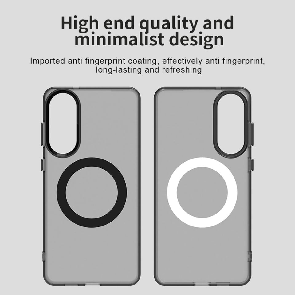 Husa pentru Samsung Galaxy S25 Edge, SKYDDAR INOVATION, CandyCase, Magsafe, set cu sticker, Negru