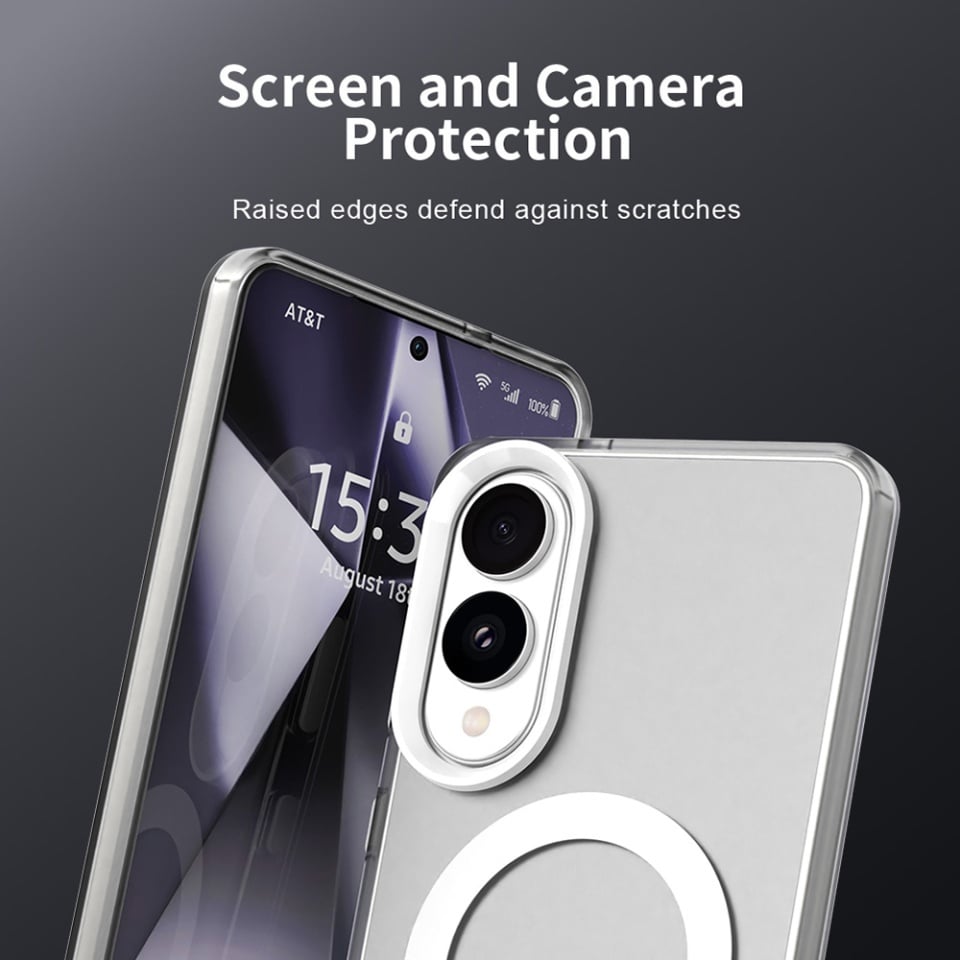 Husa pentru Samsung Galaxy S25 Edge, SKYDDAR INOVATION, CandyCase, Magsafe, set cu sticker, Negru