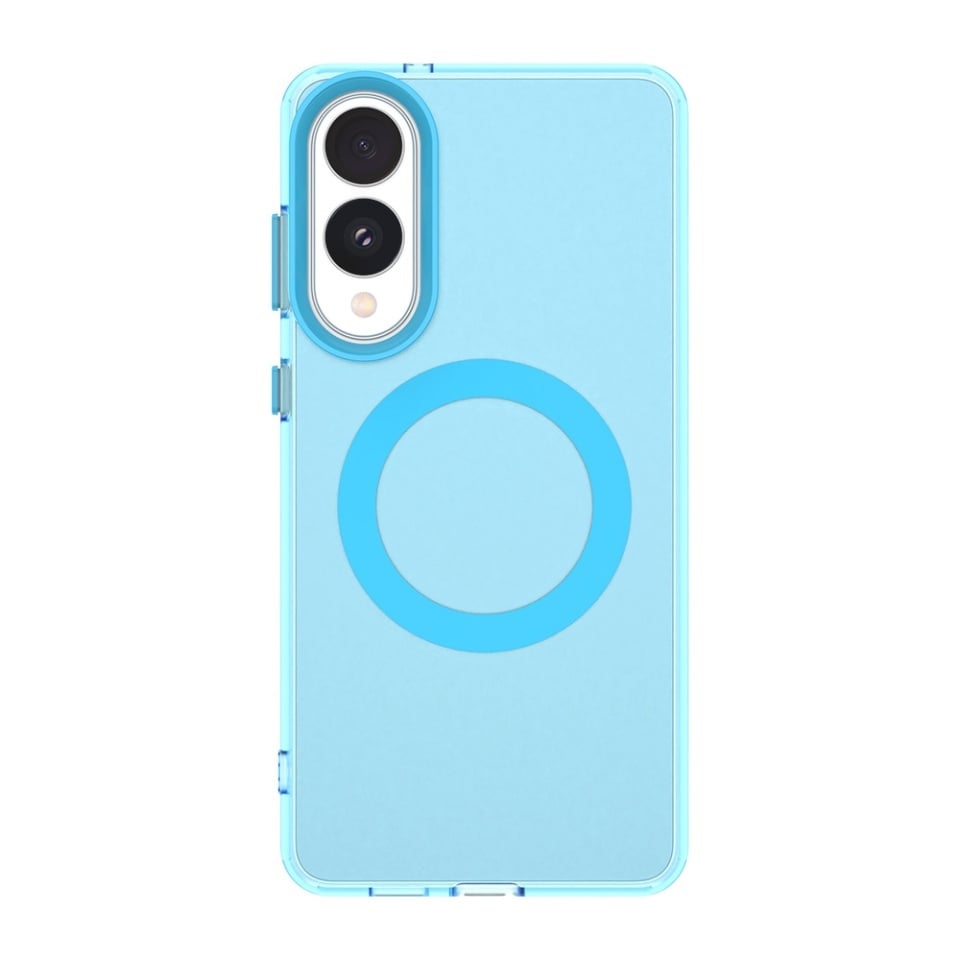 Husa pentru Samsung Galaxy S25 Edge, SKYDDAR INOVATION, CandyCase, Magsafe, set cu sticker, Albastru