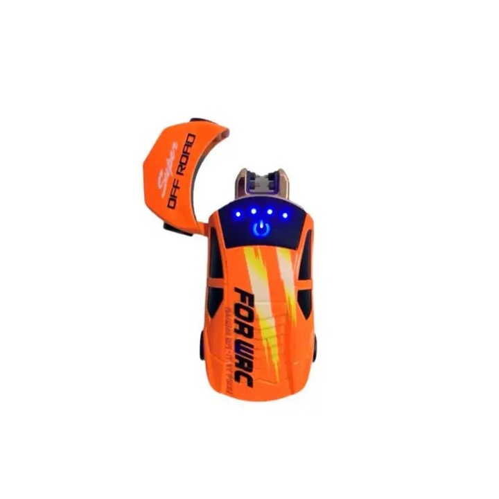 Bricheta metalica, forma de masina, rezistenta la vant, electrica, culoare rosu