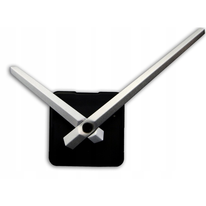 Ceas de perete ModernClock, mecanism cu quartz, silentios, argintiu, 11 cm, set complect de ace