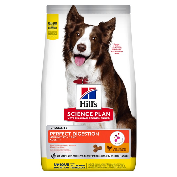Hrana uscata pentru caini Hill's SP Canine Adult, Perfect Digestion, Medium, 2.5kg