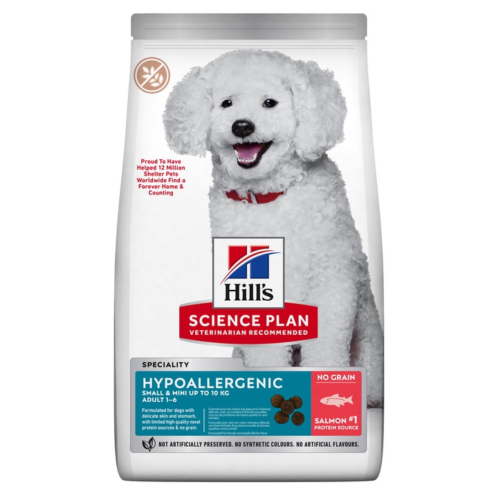 Суха храна за кучета Hill's SP Canine Adult, Small&Mini, Hypoallergenic, No Grain, 1.5 кг