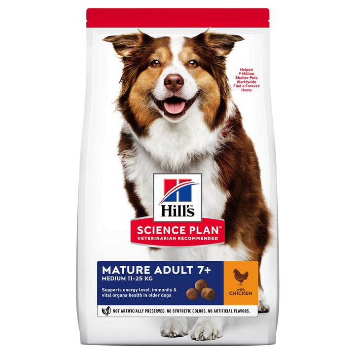 Hrana uscata pentru caini Hill's SP Canine Mature, Medium, Pui, 2.5kg
