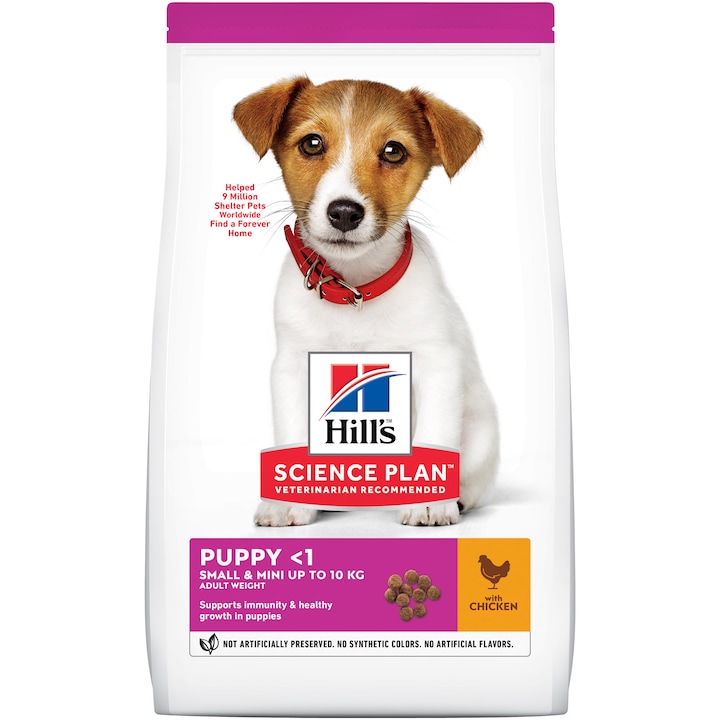 Суха храна за кучета Hill's SP Canine Puppy, Small&Mini, Пилешко, 1.5 кг