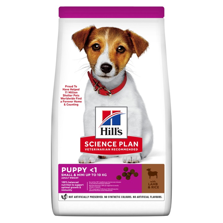 Суха храна за кучета Hill's SP Canine Puppy, Small&Mini, Агнешко и ориз, 1.5 кг