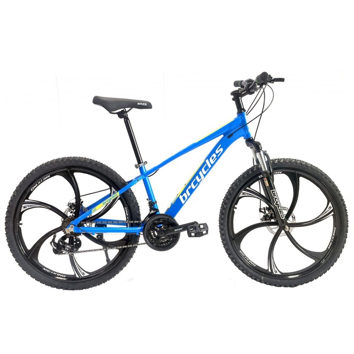 Bicicletă BR CYCLES MTB-HT 26" Tornado ProMG, cadru aluminiu, frâne disc, albastru, 13.5"