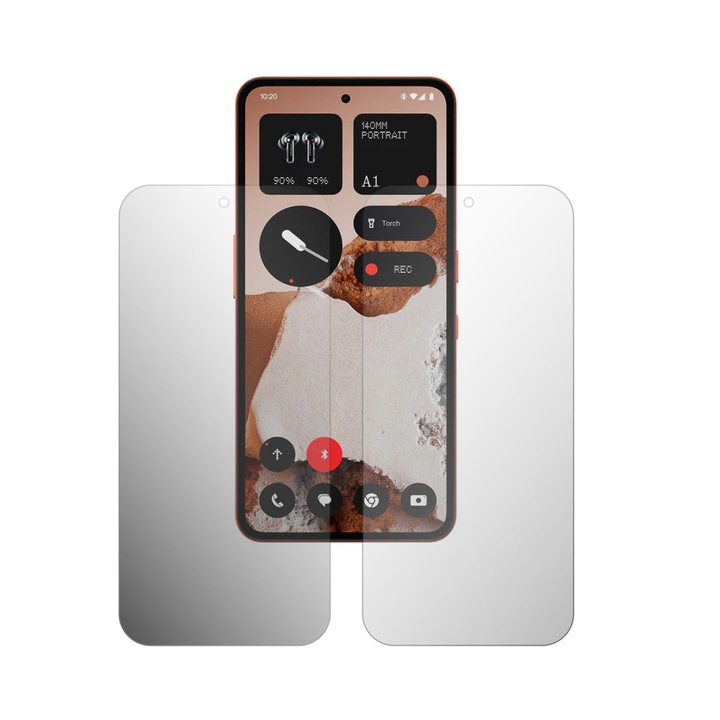 Set 2X Folie Protectie Ecran Folie24, pentru Nothing CMF Phone 2 Pro, 1X Ultra-Clear + 1X Mata, Acoperire Case-Friendly ( Compatibile cu Carcasa ), Adezive, Flexibile cu Auto Regenerare