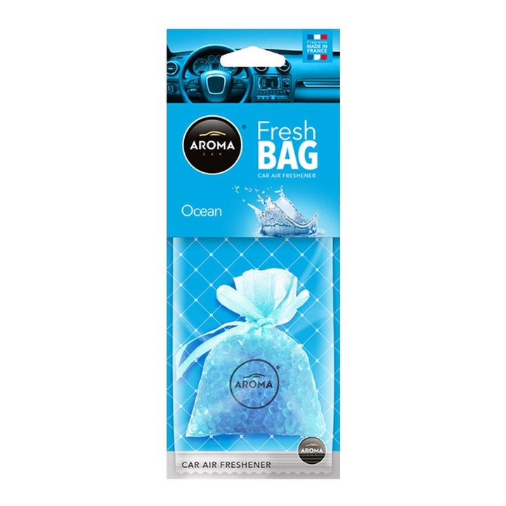 MTM Industries Aroma Fresh Bag Ocean autóillatosító, intenzív illat, elegáns dizájn, 2 darabos készlet