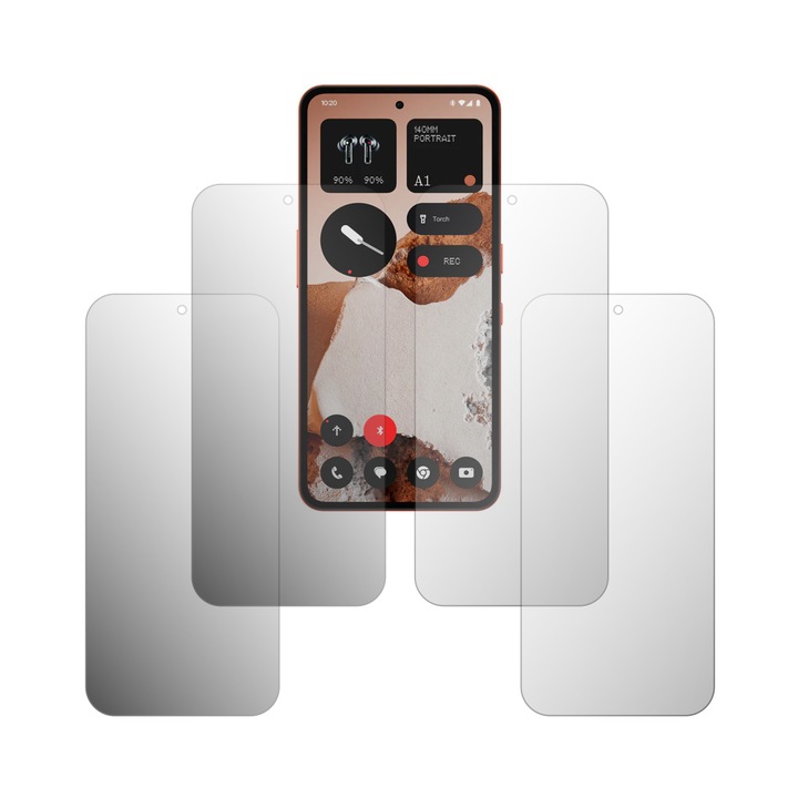 Set 4X Folie Protectie Ecran Folie24, pentru Nothing CMF Phone 2 Pro, 2X Ultra-Clear + 2X Mate, Acoperire Full-Display si Case-Friendly, Adezive, Flexibile cu Auto Regenerare