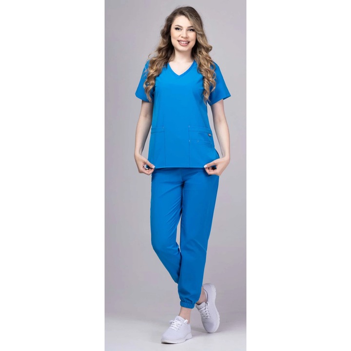Costum medical de dama TAG PREMIUM EVA, Albastru Royal, 2XL