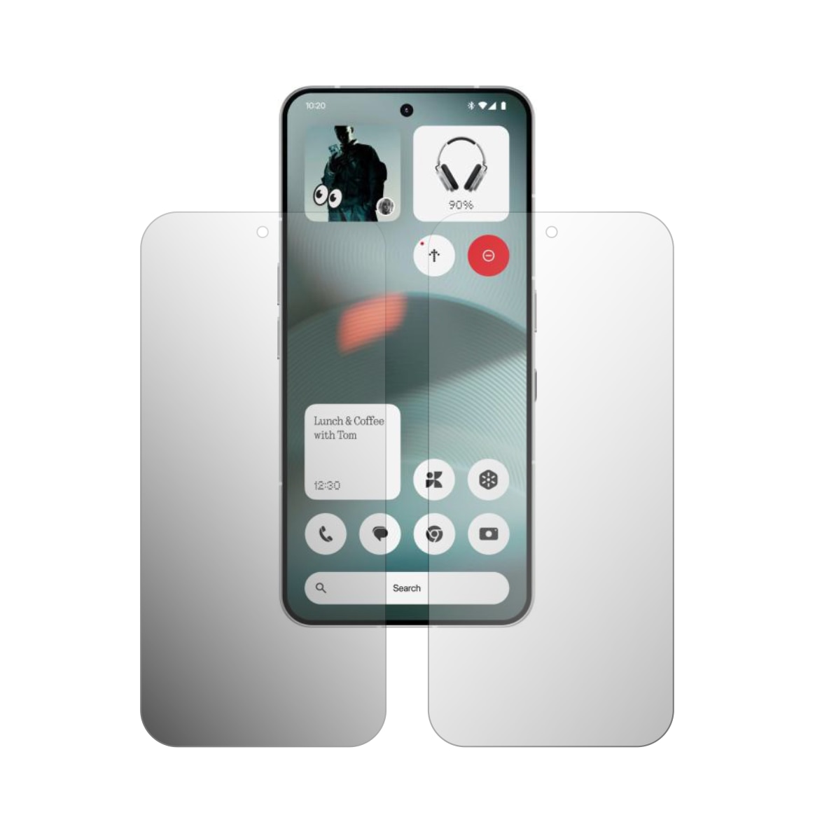 Set 2X Folie Protectie Ecran Folie24, pentru Nothing Phone (3), 1X Ultra-Clear + 1X Mata, Acoperire Totala Full-Display, Adezive, Flexibile cu Auto Regenerare