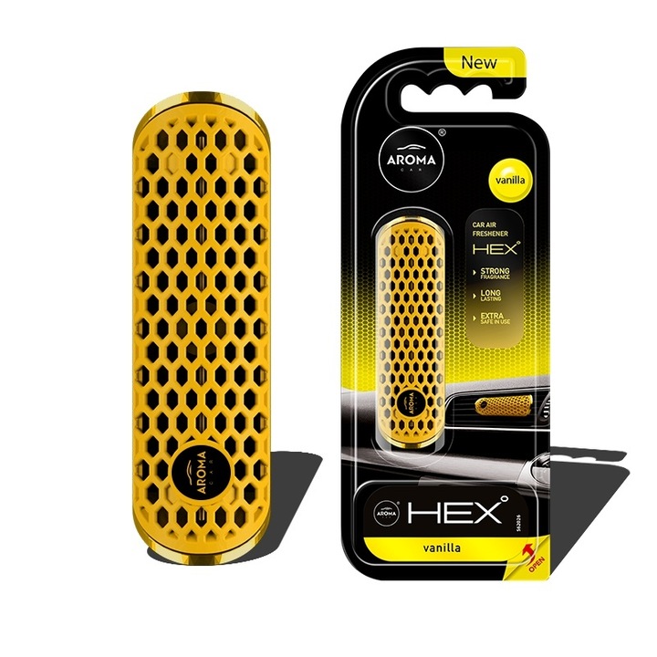 MTM Industries HEX autóillatosító, polimer, vanília, 40 nap, 2 db-os készlet